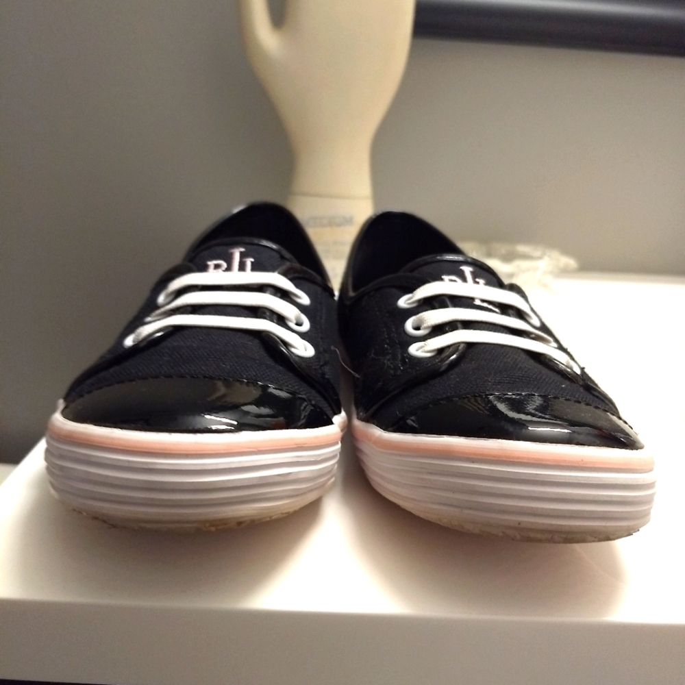 Ralph Lauren Black Estella Slip-on Sneakers 5.5B